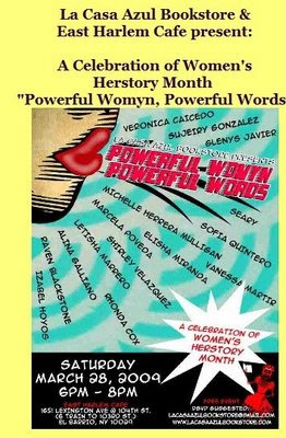El Barrio Herstory/March Event: "Powerful Womyn, Powerful Words"