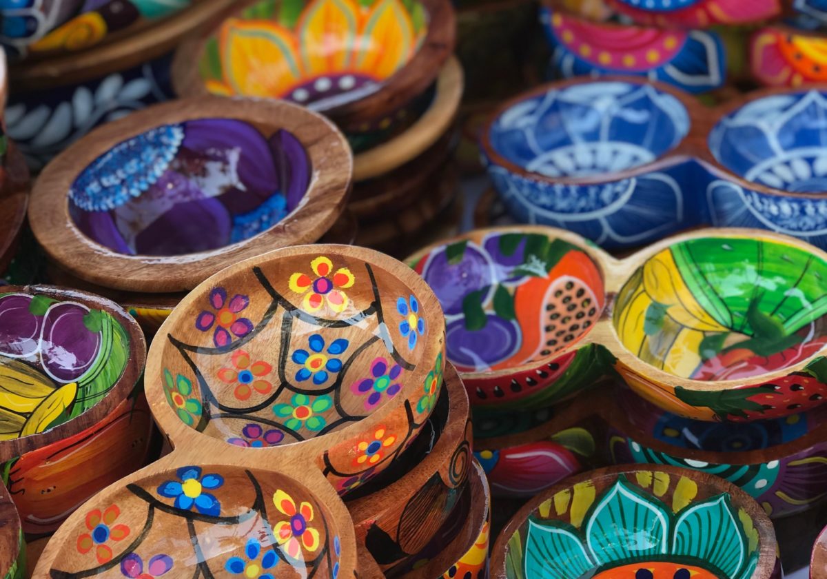 photo of multi-colored bowls