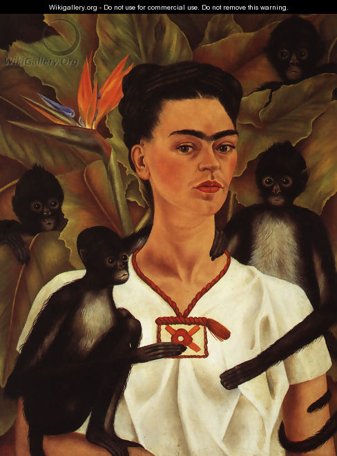 Frida Kahlo Self-Portrait-With-Monkey